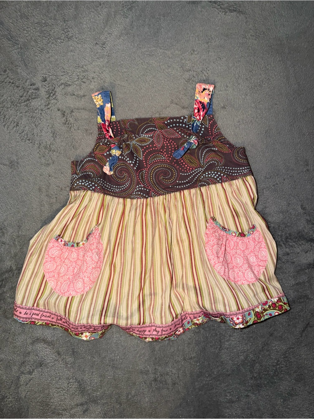 Matilda Jane Bailey Knot Top Girls Gypsy Blue Shirt with Pockets Size 6
